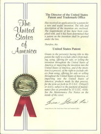 United States patent certificate